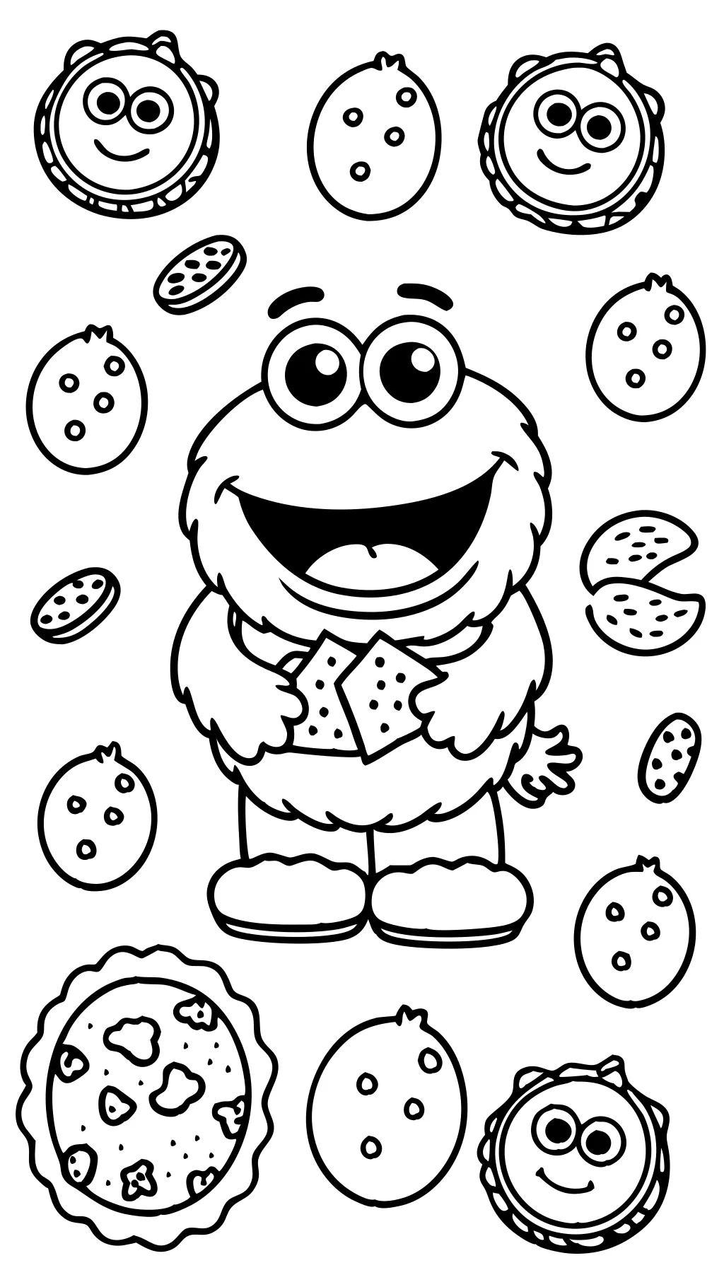 cookie monster coloring page